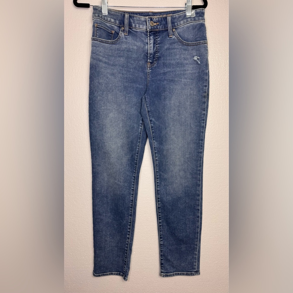 Chicos 2pc jeans bundle size 4 girlfriend slim leg ankle / straight leg ankle - Picture 6 of 13